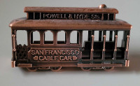 Die Cast Copper San Francisco Cable Car Fridge Magnet 