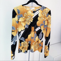 NEW - Lana Lee - Women's Floral Long Sleeve Blouse Top (Size M)