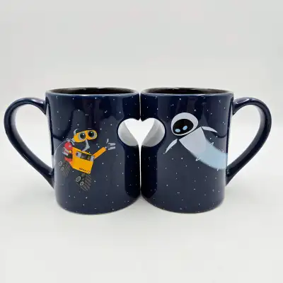 Disney Pixar Parks Eve And Wall-E Heart Ceramic Coffee Mug Cup S, View more