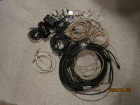 TV coaxial cables assorted lengths, video amplifiers.