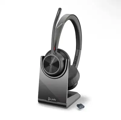 Wireless UC Headset w/ Charging Stand, Noise Cancel Mic, USB & B, View more