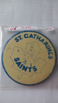 AHL St.Catharines Saints Vintage Defunct Pinback Button MFG PIN