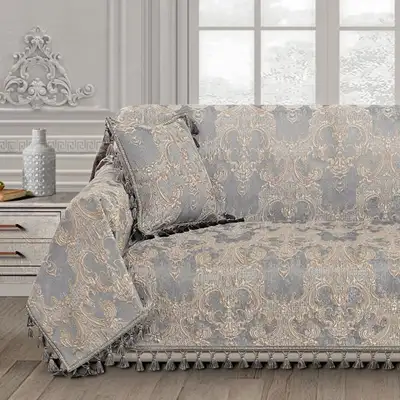 Housse de canapé de luxe "Loom and Mill" – Style Damas Jacquard, View more