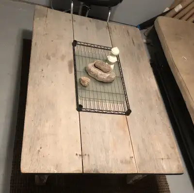 Rustic naturally antiqued solid wood coffee table for sale $300., View more