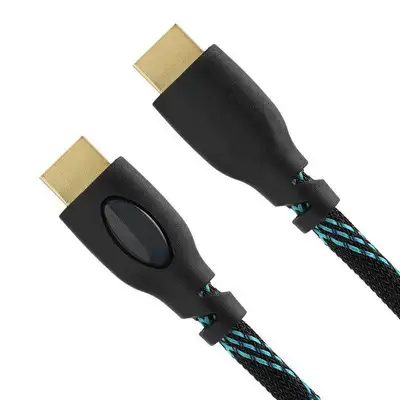 HDMI cable v 1.4 Ten (10) feet long Over 3 meters Braided sliding protective jacket Latest HDMI Stan...