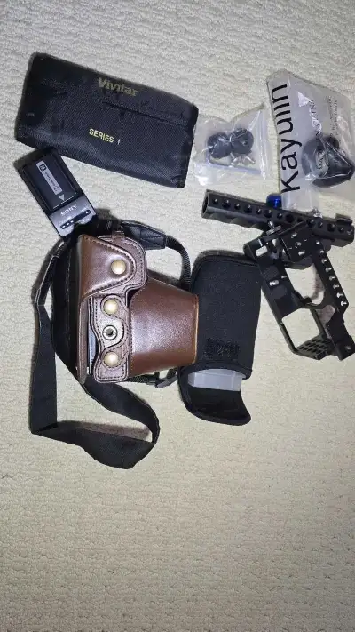 Sony a6300 with 16-50 Kit Lens Flash and a lot of accessories, View more