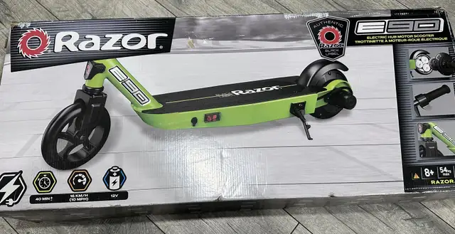 Razor Black Label E90 Electric Scooter- Green used in Skateboard in Oshawa / Durham Region - Image 6