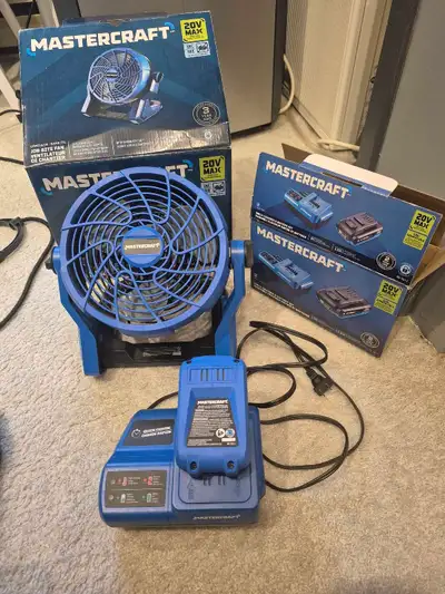 Job site fan with charger kit Mastercraft , View more