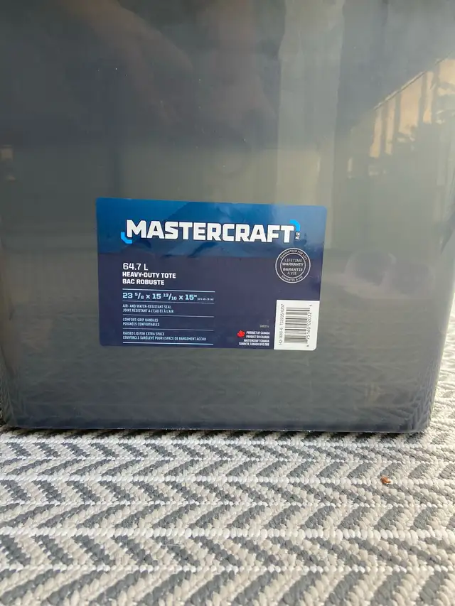 Mastercraft Heavy Duty Storage Box with Latched Lid in Storage & Organization in Burnaby/New Westminster - Image 3