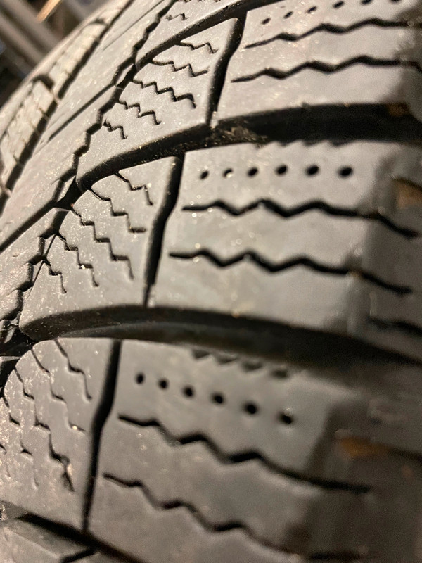 Michelin Xice snow and ice tires on steel rims for a Honda Civic