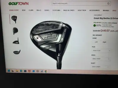 Golf callaway driver and fairway wood, View more