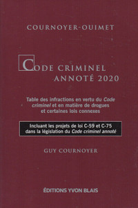 Code criminel annoté 2020