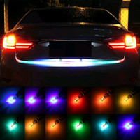 Lumières LED RGB T10 pour voiture avec télécommande