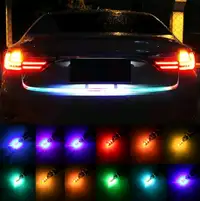 Lumières LED RGB T10 pour voiture avec télécommande