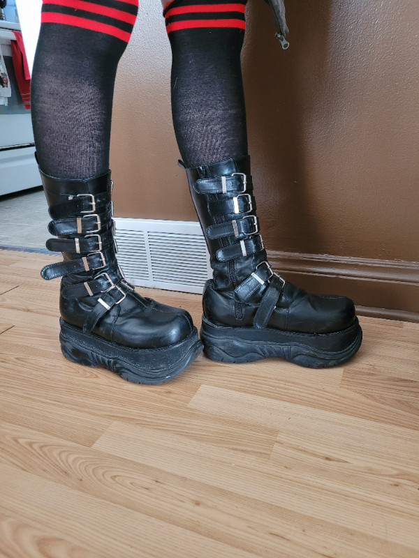 Demonia Boots, Size 10 in Women's - Shoes in Winnipeg - Image 2
