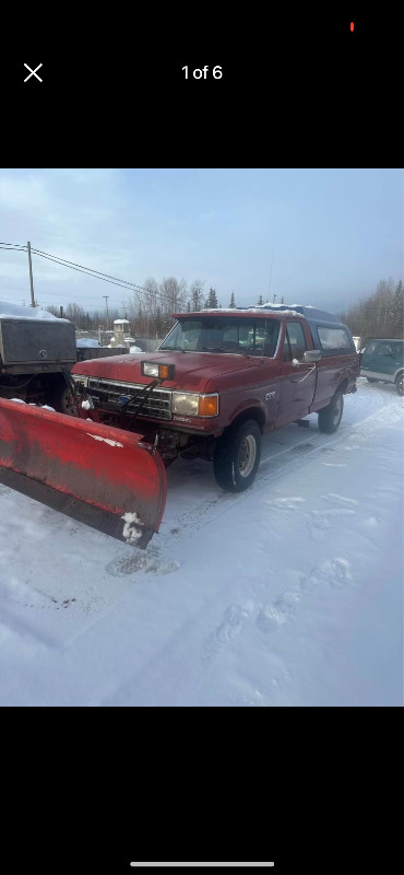 1989 ford diesel 4 wheel drive with plow
