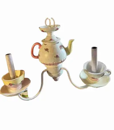 teacup handpainted chandelier, View more