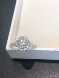 Priced To Sell. Natural Diamond Halo Engagement Ring