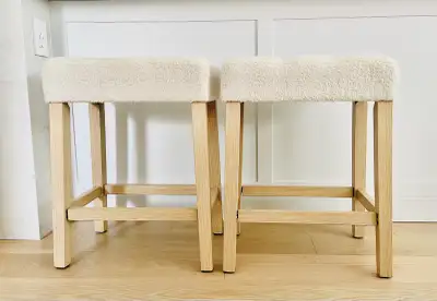 2 New white Bar Stools, View more