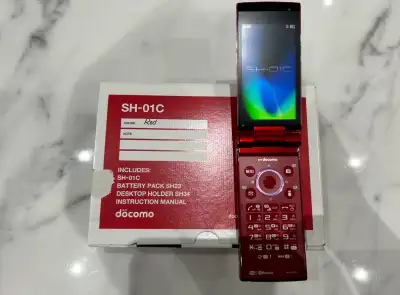Sharp SH-01C Red Japanese Cell Phone Keitai Docomo (Brand New)