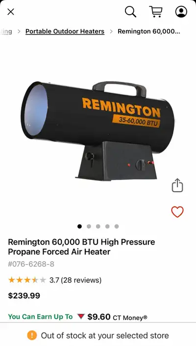 Remington Propane Heater, View more
