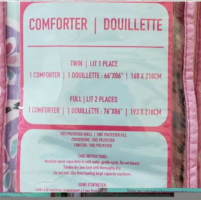 Butterfly Twin Comforter  in Bedding in Mississauga / Peel Region - Image 3