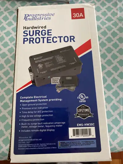 Progressive Industries HW30C 30 Amp Hardwired Electrical Management System with Remote Display - bou...