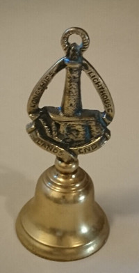 Vintage Nautical "Longships Lighthouse Lands End" Brass Bell