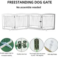 ZJSF Foldable 4 Panel Pet Gate - with door