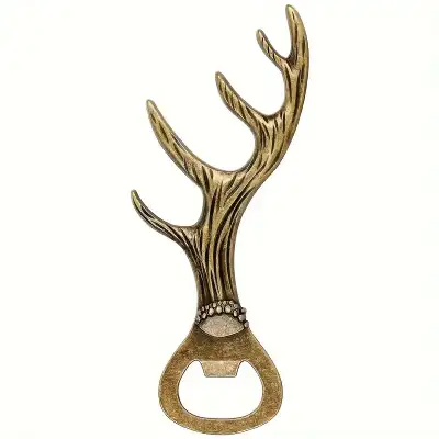 Brand New Metal Deer Antler Hunter Bottle Opener, View more