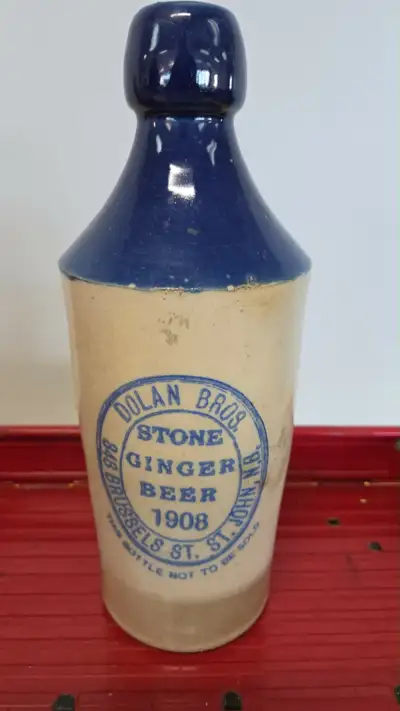 Antique Dolan ginger beer stone bottle early 1900’s, View more