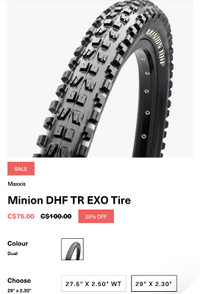Maxxis Minion DHF Tires 29x2.3