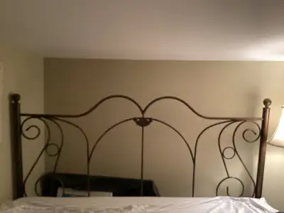 Bronze Look Metal King Bed Headboard, View more