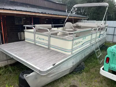 1996 ercoa 20’ pontoon boat, New deck, New flooring , New upholstery , New Bimi top , comes with ped...