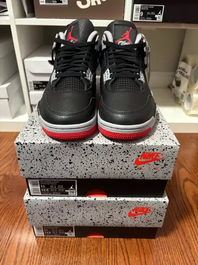 Jordan 4 BRED REIMAGINED Size 11 - $400 Size 13 - $420 NO TRADES