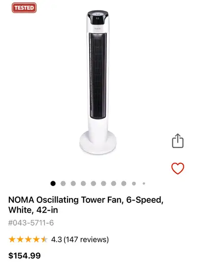Tower Fan 42-in and Air Purifier, View more