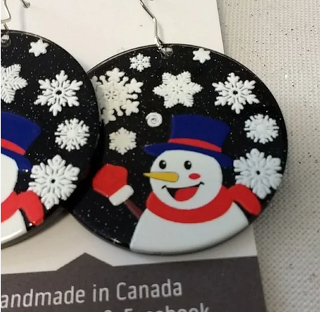 Snowman earrings - NEW