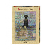 PUZZLE 1000 HEYE CATS EGYPTIAN JANE CROWTHER COMME NEUF TAXE INC