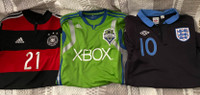 Used Soccer Jersey LOT, England, Germany, Sounders