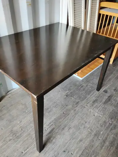 Brown table height 30" width 48" depth 36", View more