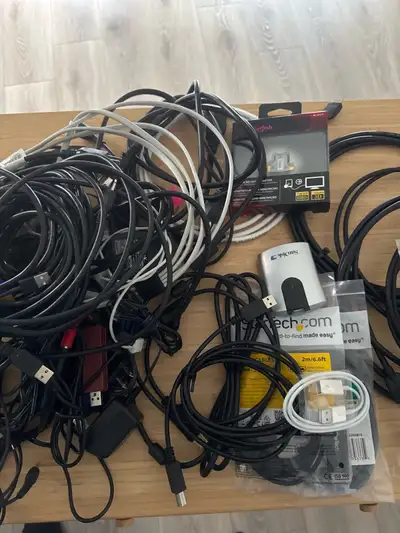 I am selling a tote full of assorted computer cables. The cables are for the most part brand new, so...