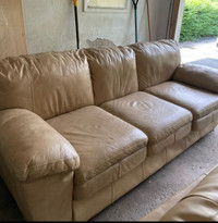 Leather Couch and Loveseat in Almost New Condition