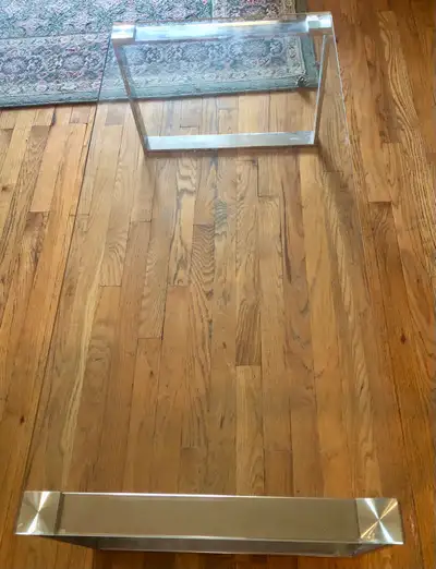 Coffee table - glass & chrome, View more