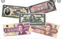 Looking to Purchase Canadian PAPER Bills Only
