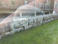 Retaining wall armour stone, per peice or truck load 