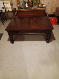 COFFEE TABLE AND TWO END TABLES