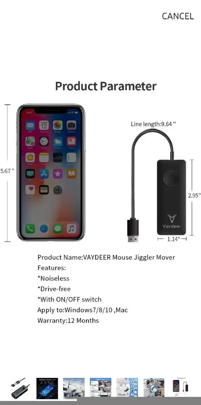 VVaydeer Undetectable Mouse Jiggler Mouse Mover USB Port, Driver in Mice, Keyboards & Webcams in Markham / York Region - Image 7