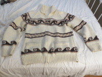 1960s Hand Knit Cowichan Sweater, Large Men