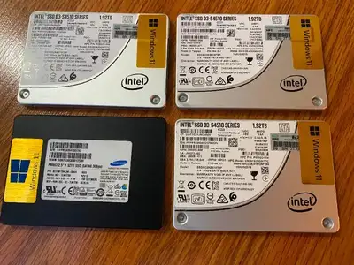 1.92 tb intel SSD Drives With + Windows 11 or 10 or MacOS = 175$, View more