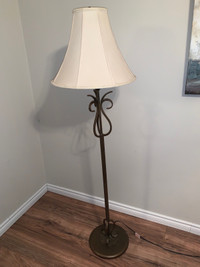 Bronze wrought iron look floor lamp 